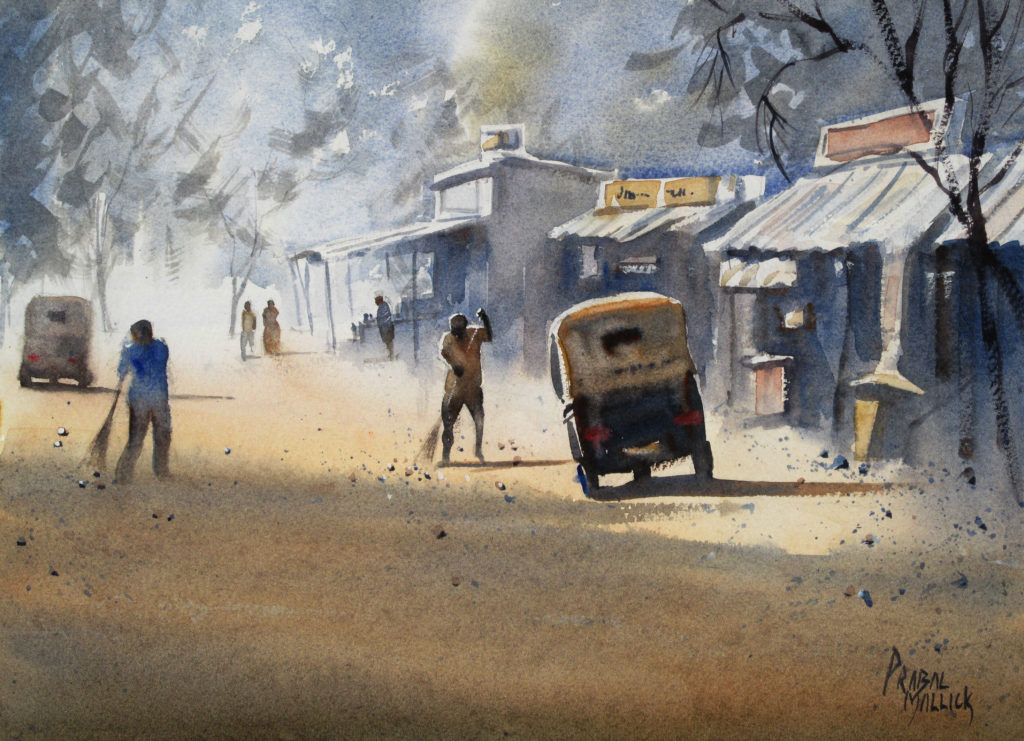 Painting done on Cold Pressed Paper