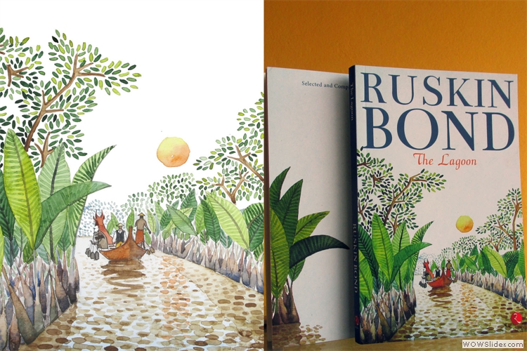 Cover Painting for Selected Stories by Ruskin Bond, The Lagoon